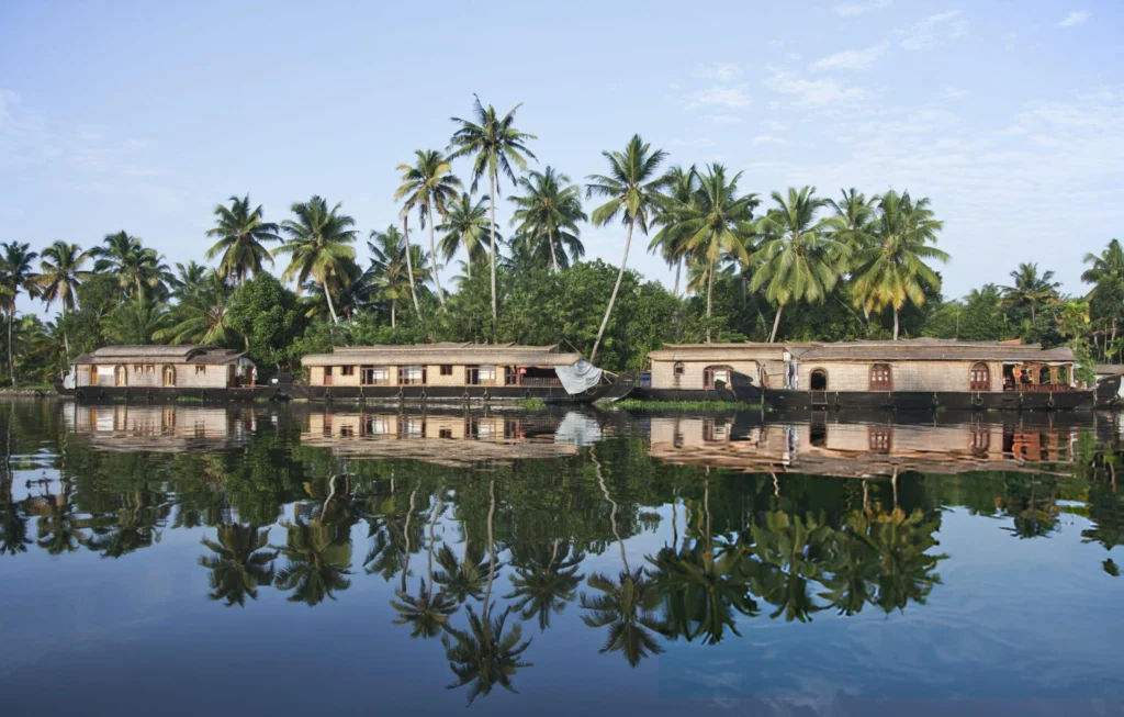 Houseboat on the Kerala backwaters – A peaceful retreat in December 2025.